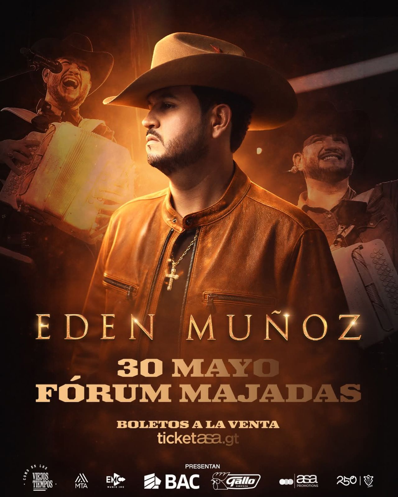 Edén Muñoz se presentara en Guatemala.